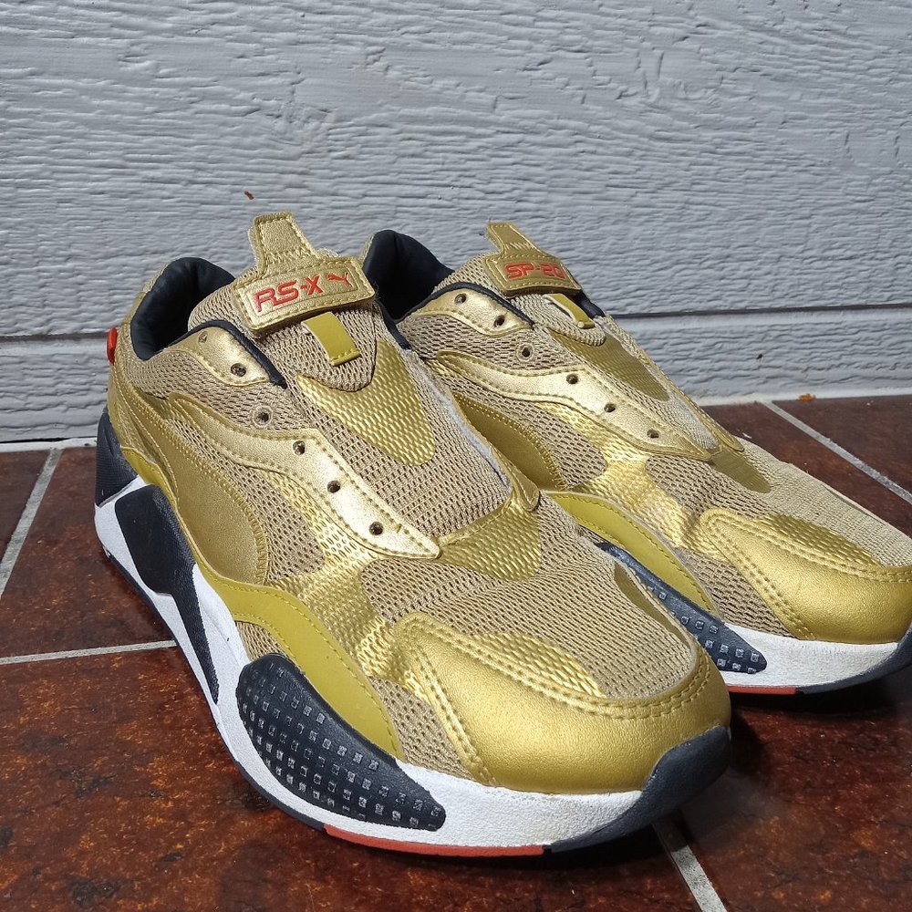 Puma RS-X3 WC Running Shoes Gold Black Size US 10 - Picture 2 of 7